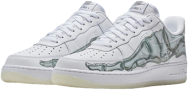 Nike Air Force 1 Halloween Skeleton white grey glow Nike rep