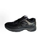 CHANEL Fabric Laminated Calfskin Stretch CC Womens Sneakers Shoes Chanel rep
