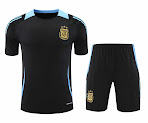 2425 Argentina Training clothes suit Short sleeve Fan version rep