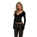 Hollowed-out backless halter top rep