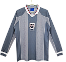 1996 England away Long sleeved retro Fan version rep