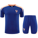 2526 season France Training clothes suit Short sleeve Fan version rep